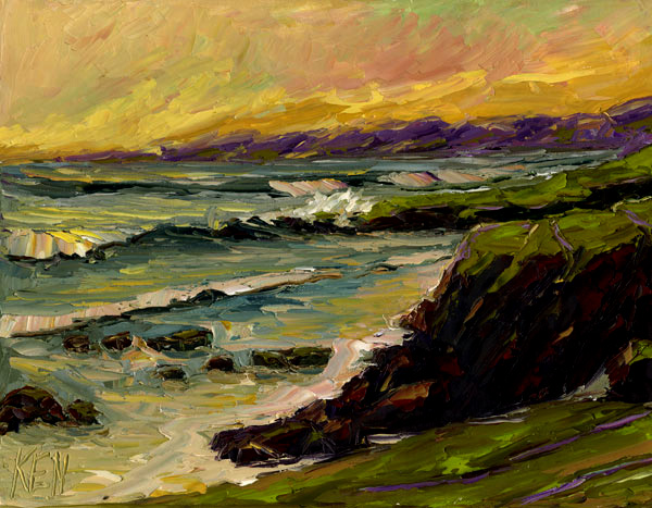 California Lost coast Shelter Cove Oil Painting