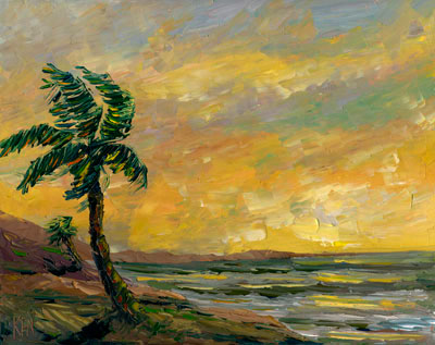 Old Hawaii Coast Painting