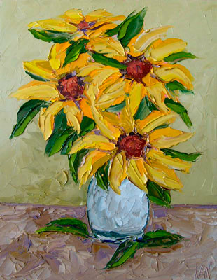 SUNFLOWERS Still Life Oil Painting