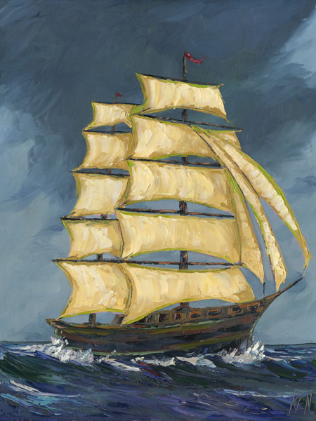 Old Yankee Sailing Ship