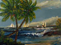 Sailboats Oil Painting
