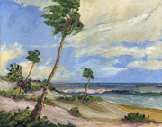 Sea Dunes Seascape Oil Painting