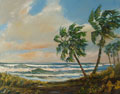 florida highwaymen style seascape oil painting