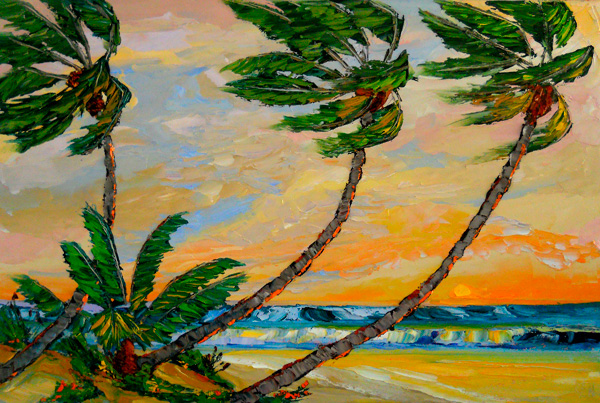 Palms Seascape painting