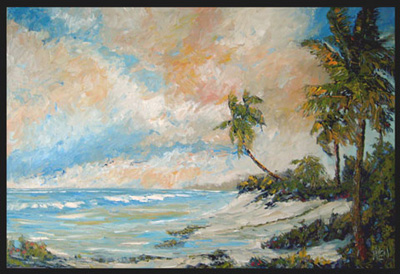 Seascape Oil Painting Florida Highwaymen Style