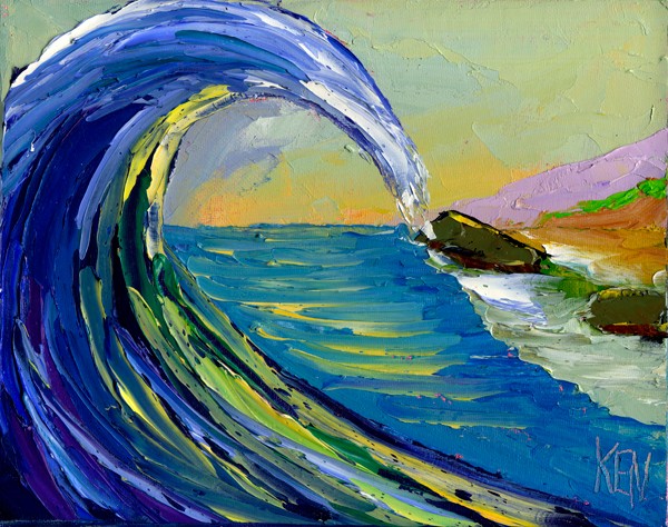 wave curl painting