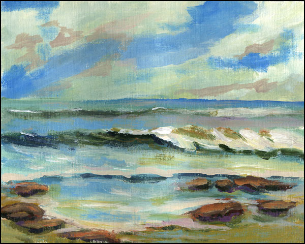seascape acrylic painting