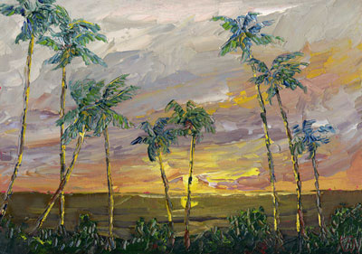 Hawaii Palms Painting Print