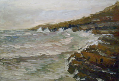 Point Loma Seascape Oil Painting by Kenneth John