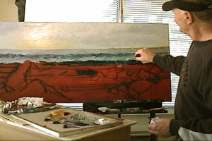 ken painting in studio
