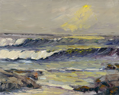 Yellow Streak Seascapes Oil Paintings by KEN