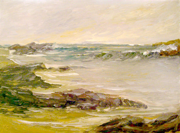 southern california beach oil painting