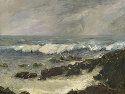 Storm Coming Seascape Oil Painting by KEN