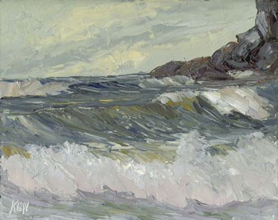 Southern California Seascape Oil Painting by Kenneth John