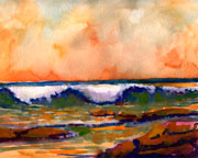 Rainy Sunset Watercolor